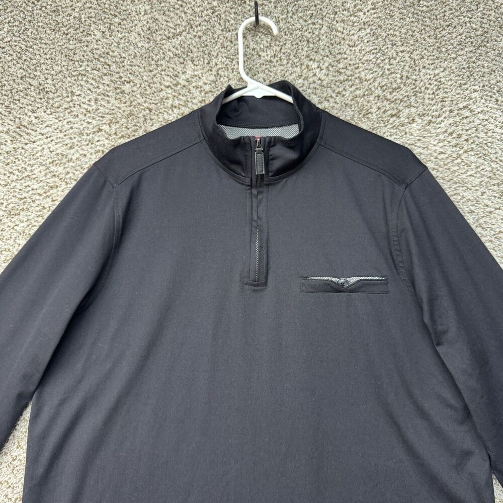 Johnston & Murphy XC4 Pullover Medium Black Performance 1/4 Zip Extreme Comfort - Picture 4 of 13